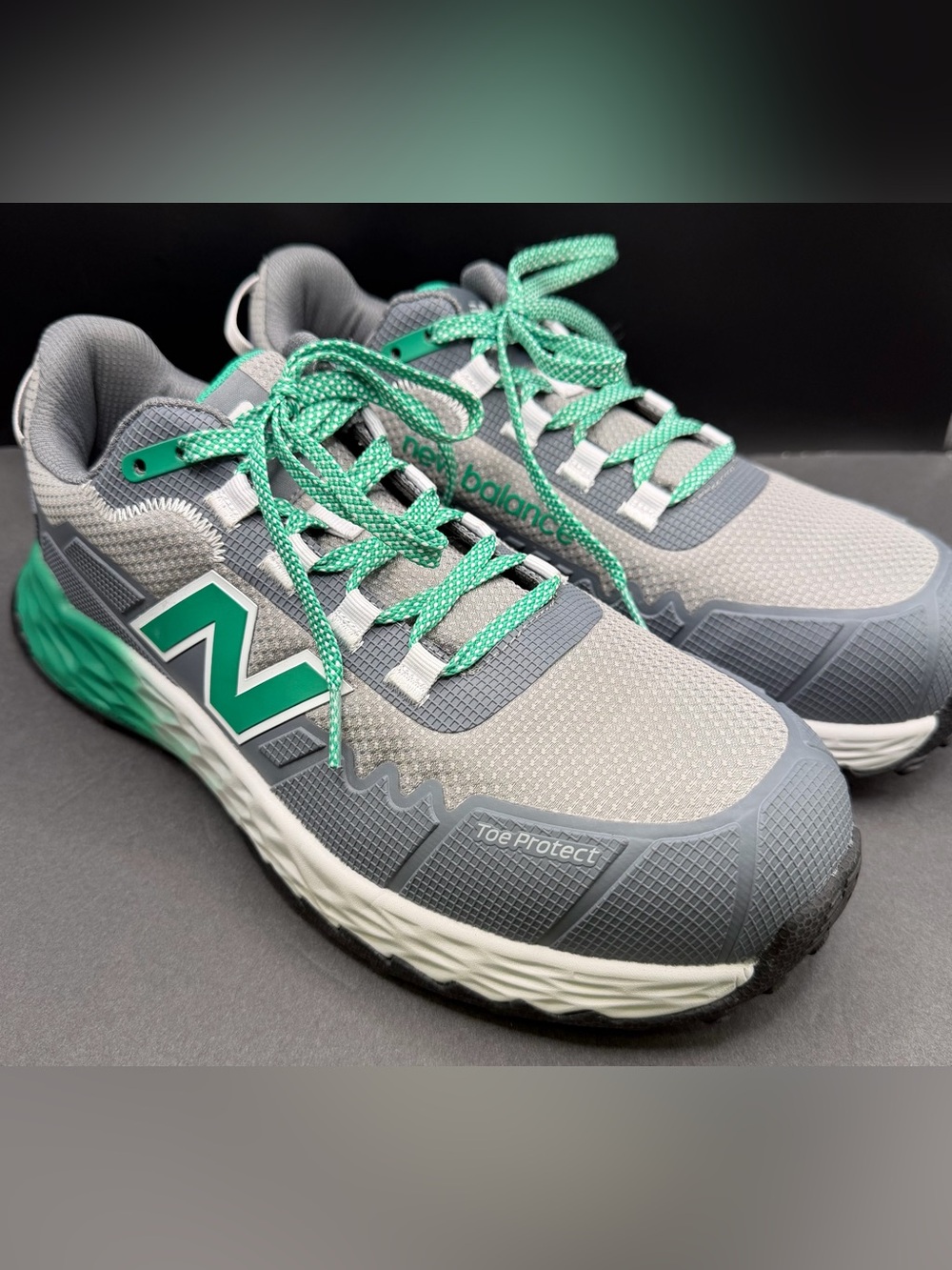 New Balance- Cremorne‎ Gray/Green/White, Mid Work Shoes Men’s- Size:9